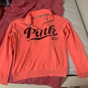 Pink quarter zip pullover